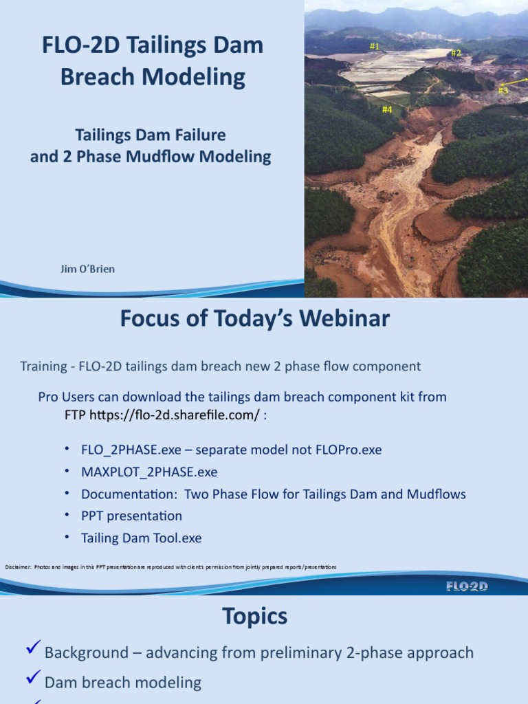 FLO-2D Tailings Dam Breach Modeling | PDF | Sediment | Fluid Dynamics