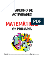 Cuaderno Actividades Matematicas 6