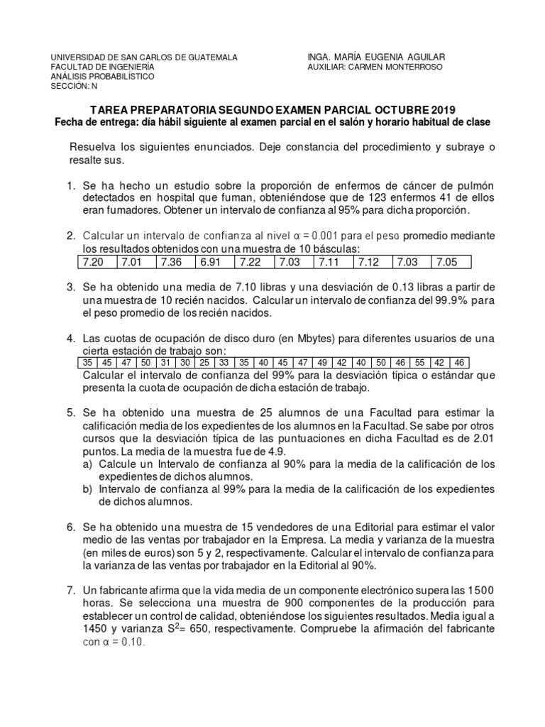 Tarea Preparatoria 2 ANALISIS PDF Intervalo de confianza