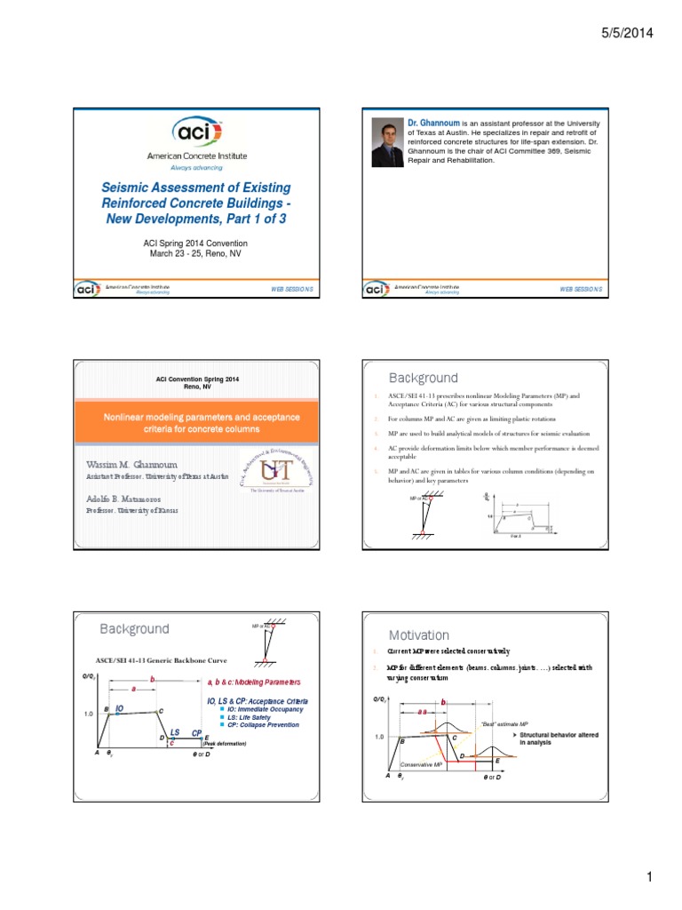 Seismic Assessment of Existing Reinforced Concrete Buildings - New ...