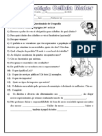 Questionário de Geografia Poder Público 4º Ano B