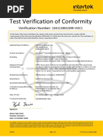 Est Verification of Conformity