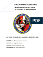 Informe Manejo Integral de Cuencas Ii - 2020