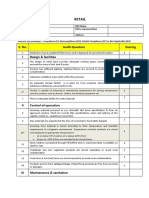 S. No. Audit Question Scoring I Design & Facilities: Retail