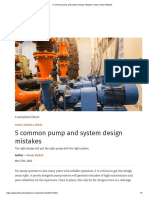 5 Common Pump and System Design Mistakes Flow Control