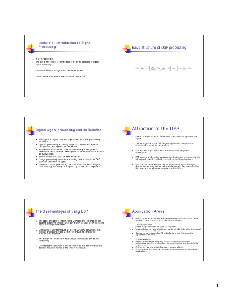 Basic Structure of DSP Processing PDF Digital Signal Processing