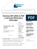 Normas APA 2020 en PDF y Formato Word para Descargar