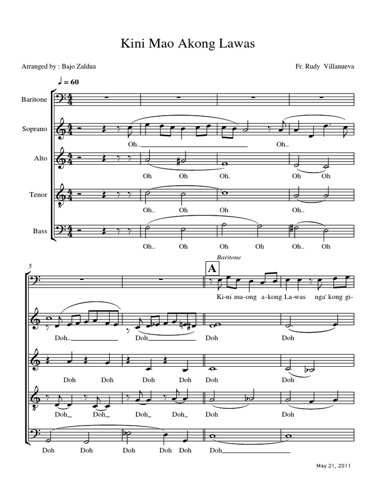 Kini Mao Akong Lawas Lyrics and Chords | PDF | Musical Instruments ...