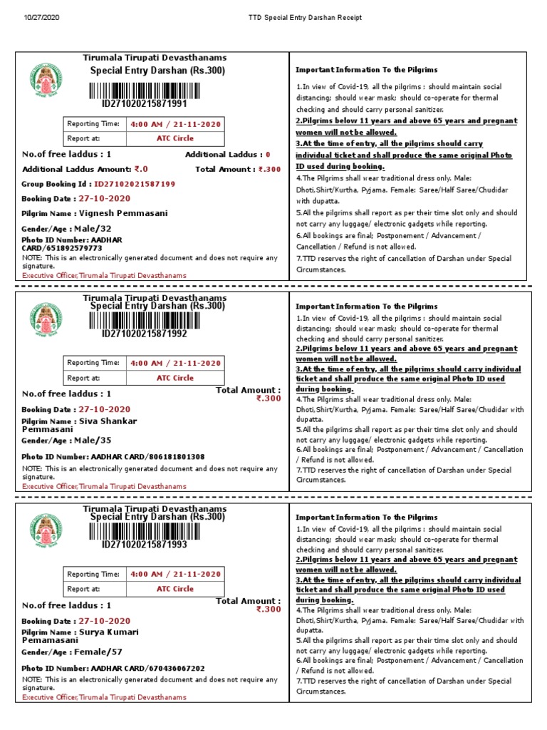 What Is Time Slot Darshan In Tirumala