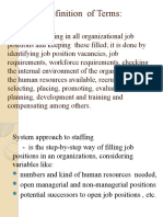 Staffing: Definition of Terms