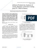 Single and Multifactor Productivity Analysis of Manual and Automatic Machines at Powder Coating Company PT. TKM in Bekasi