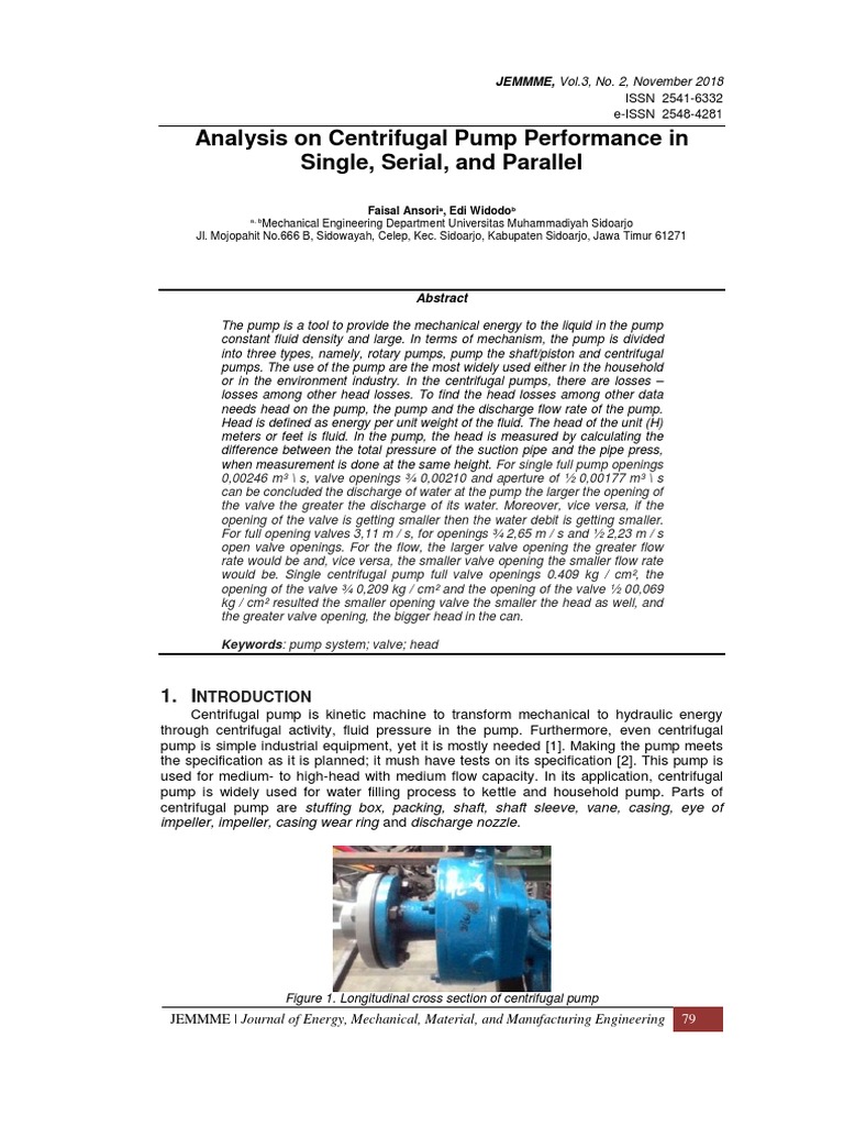 Centrifugal Pump Performance Analysis | PDF | Pump | Reynolds Number