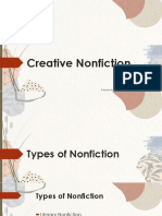 Creative Nonfiction: Prepared By: Icon Vea T. Concon, LPT