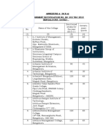 Annexure-A (M.B.A) Government Notification No. Ed 162 Tec 2010 Bengalooru, Dated