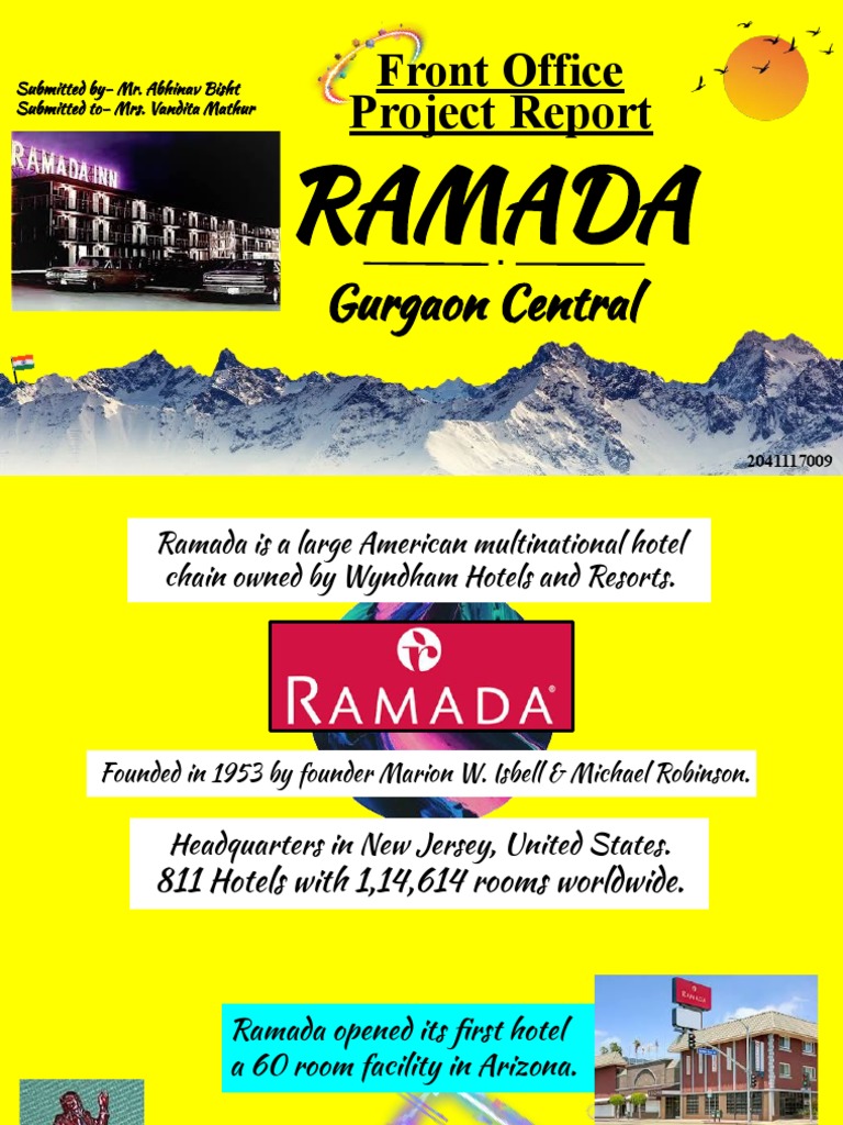 Project Report On Ramada | PDF | Hospitality Industry | Food And Drink