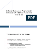 Programación Multianual de Inversiones