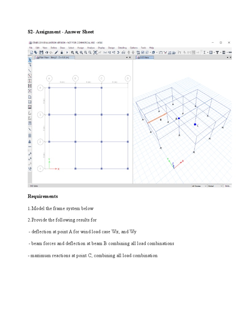 Assignment Answer Sheet: Frame System | PDF