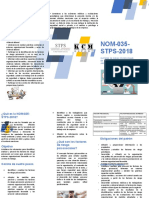 Triptico de La NOM-035-STPS-2018