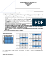 Examen Final de Matemáticas