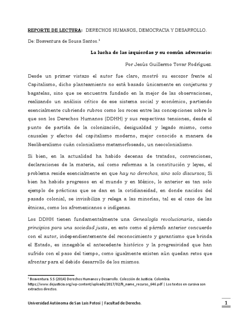 Derechos Humanos: Democracia y Desarrollo | PDF | Derechos humanos ...