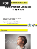 2.0. Mathematical Language and Symbols Including Sets and Functions