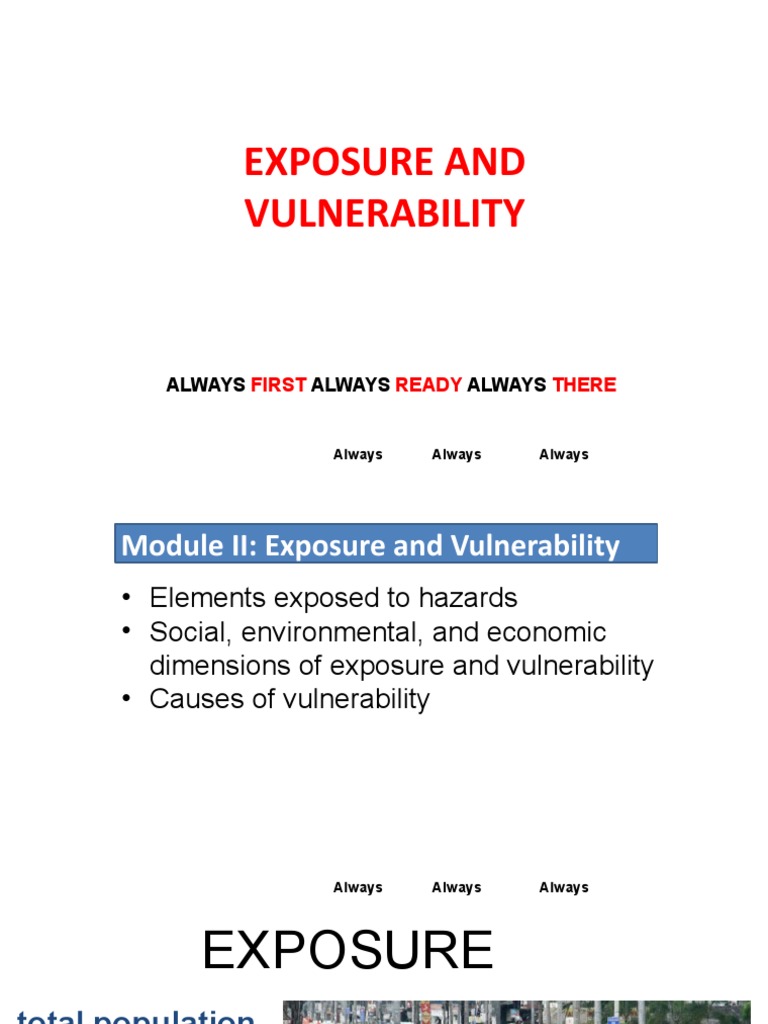 2 Module II Exposure and Vulnerability | PDF | Hazards | Vulnerability
