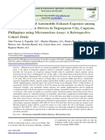 Genotoxic Effect of Automobile Exhaust Exposure among Motorized Tricycle Drivers in Tuguegarao City, Cagayan, Philippines using Micronucleus Assay