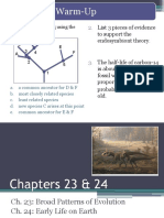 Ch. 20/23 Warm-Up: List 3 Pieces of Evidence To Support The Endosymbiont Theory