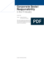 Corporate Social Responsibility in The IT Industry