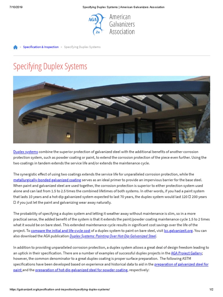 Specifying Duplex Coating Systems | PDF | Galvanization | Chemical ...