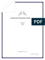 Costume Character Actor Essay