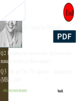 Q.1 Name The Personality.: Q.2 Beginning Her Career in India, She Held Product Manager Position in Which Company?