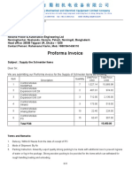 Proforma Invoice For Supply The Schnieder Items