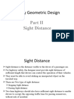 Highway Geometric Design: Sight Distance