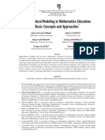 Mathematical Modeling in Mathematics Education: Basic Concepts and Approaches