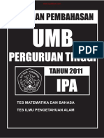 UMB PT 2011 - Tes Kemampuan Saintek