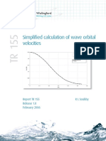 Calculation of Wave Orbital Velocities