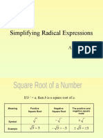 Simplifying Radical Expressions: Algebra 1