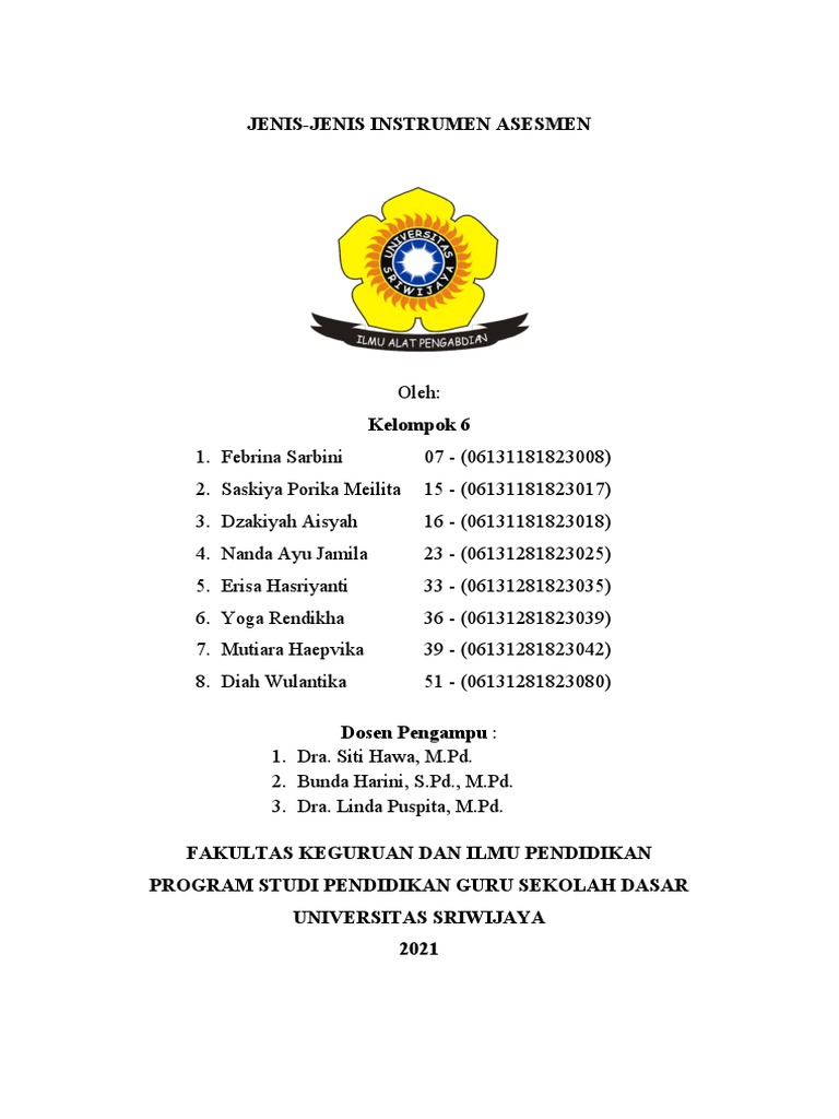 Jenis Instrumen Asesmen Pendidikan | PDF