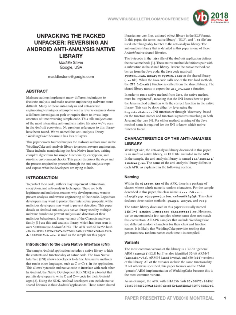 Android Anti-Analysis Library Insights | PDF | Subroutine | Library ...