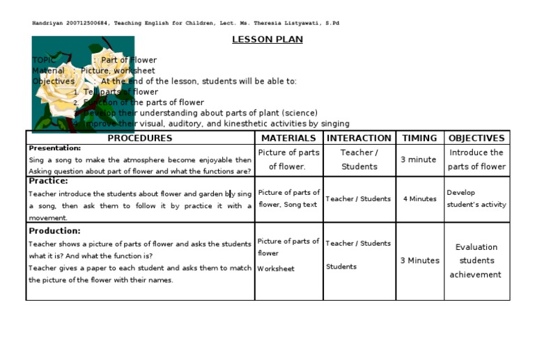 Teaching Kids About Flower Parts | PDF