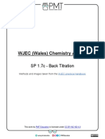 WJEC (Wales) Chemistry A-Level: SP 1.7c - Back Titration