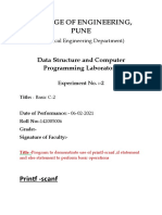 College of Engineering, Pune: Printf - Scanf