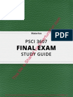 PSCI 3607 Study Guide: Final Exam