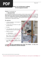 This Study Resource Was: Hooke's Law and Harmonic Oscillation (Pre Lab Assignment Included)