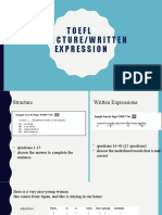 Toefl Structure/Written Expression