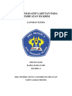 Laporan Praktikum Sifat Koligatif Pada Pembuatan Es Krim
