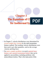 Equations of Change for Isothermal Systems