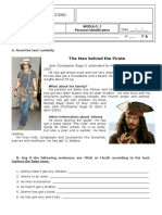 The Man Behind The Pirate: Data: - / - / - Ficha de Trabalho
