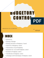 Budgetory Control: Presention On Accounting